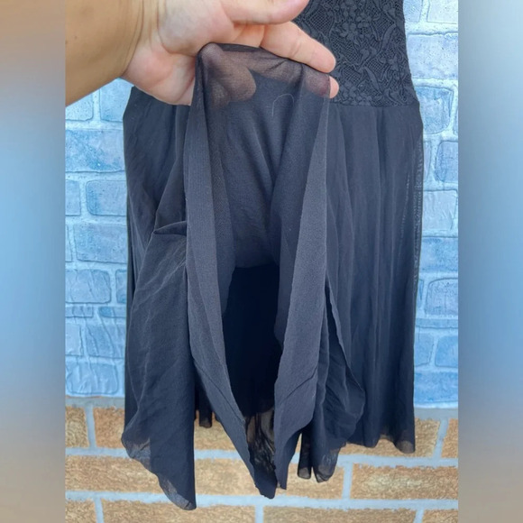 Fuzzi Jean Paul guiltier Black Lace Tulle Mesh Fit Flare Stretch dress small - Picture 5 of 13